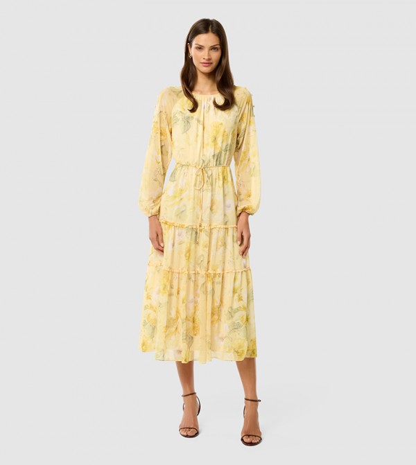 WENDY Floral Printed Tiered Dress