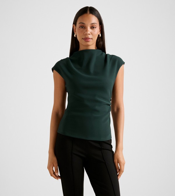 LEENAH Grown On Neck Crepe Top