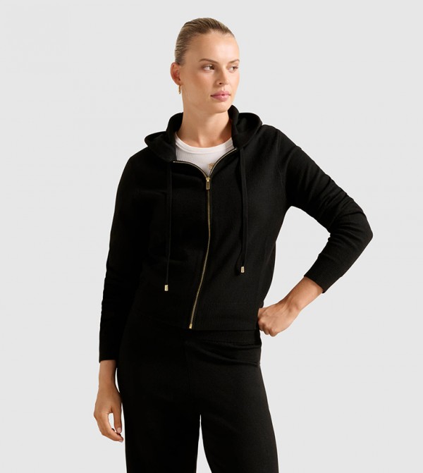 HAZEL Knitted Hooded Jacket