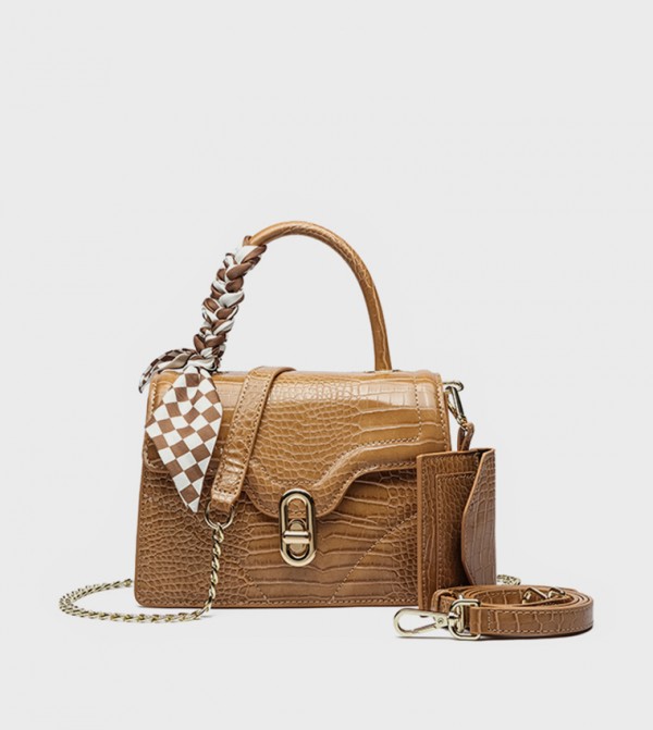 Textured Convertible Handheld Bag