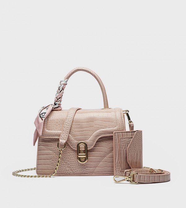 Textured Convertible Handheld Bag