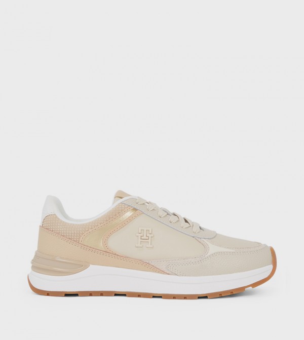 Color Block Lace-Up Runner Sneakers