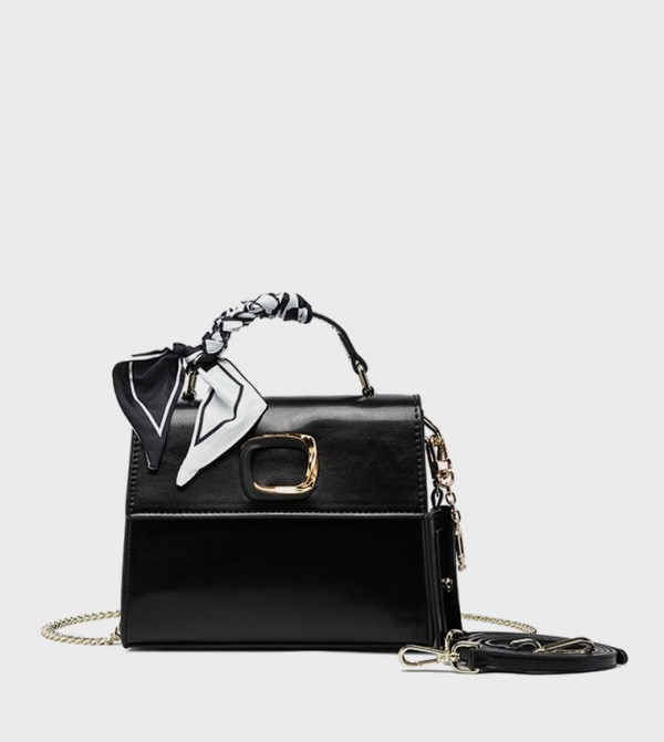 Logo Detail Top Handle Bag with Pouch