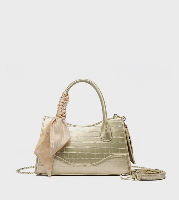 Metallic Textured Satchel Bag