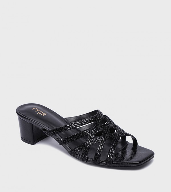 Embellished Open Toe Heel Sandals