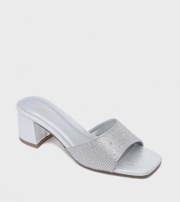 Embellished Block Heel Sandals