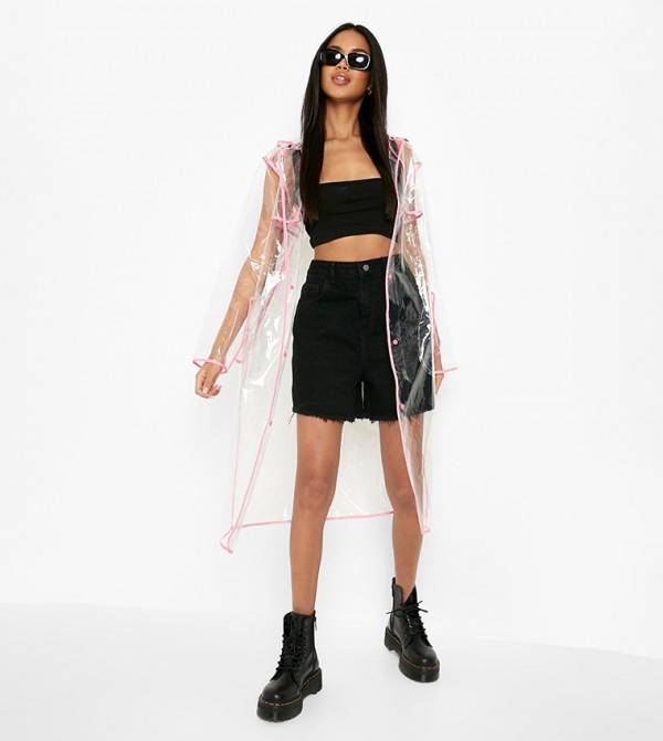 Clear clearance raincoat boohoo