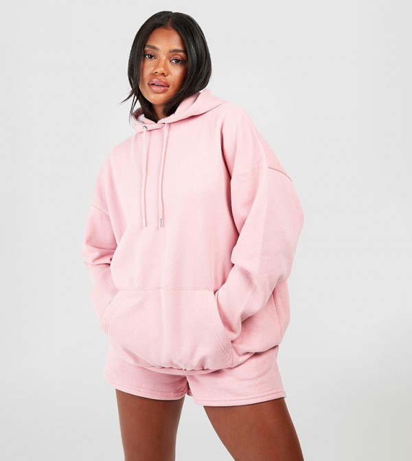 Hot pink 2025 oversized hoodie