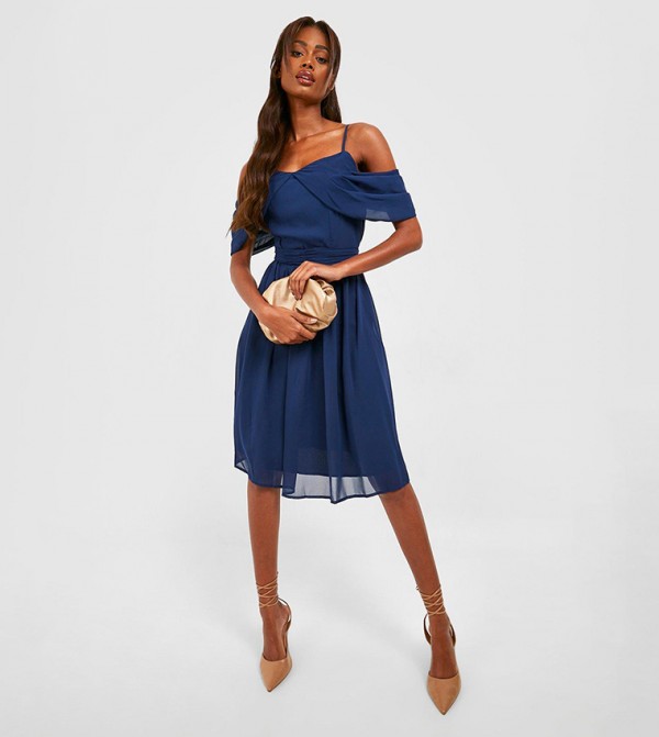 Open shoulder shop midi dress