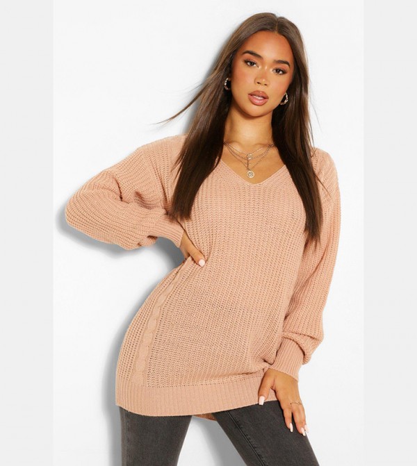 V-Neck Oversized Jumper
