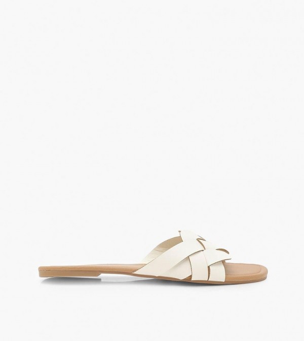 Woven Strap Slide Sandals