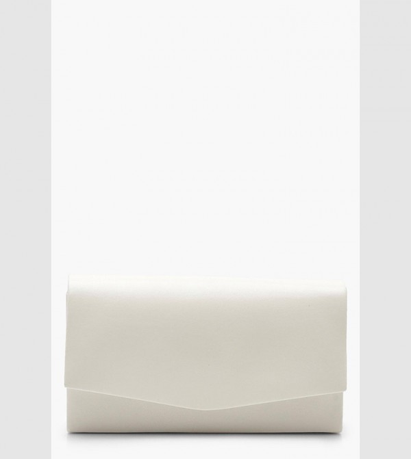 Structured PU Clutch Bag with Chain
