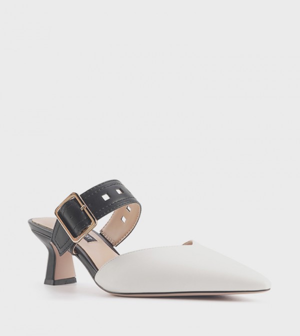 GABRIEL Buckle Detail Heeled Mules