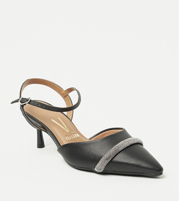 ZENDAYA Embellished Ankle Strap Pumps