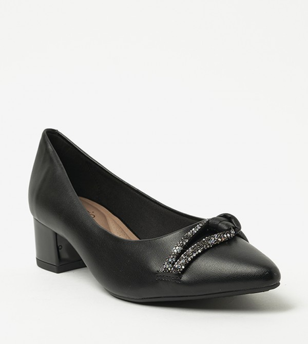 CASSIUS Embellished Block Heel Pumps