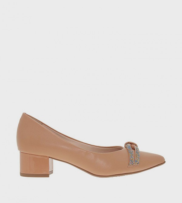 CALLIOPE Embellished Block Heel Pumps