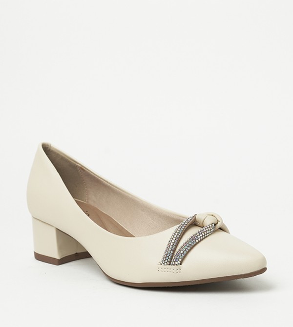 OCTAVIAN Embellished Block Heel Pumps