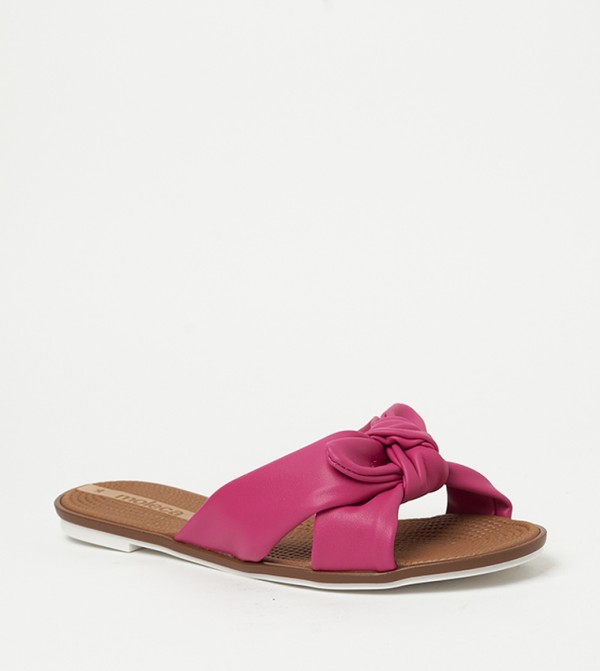 HAMZA Bow Detail Flat Sandals