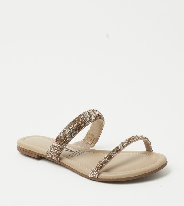 ALEXIA Embellished Flat Sandals