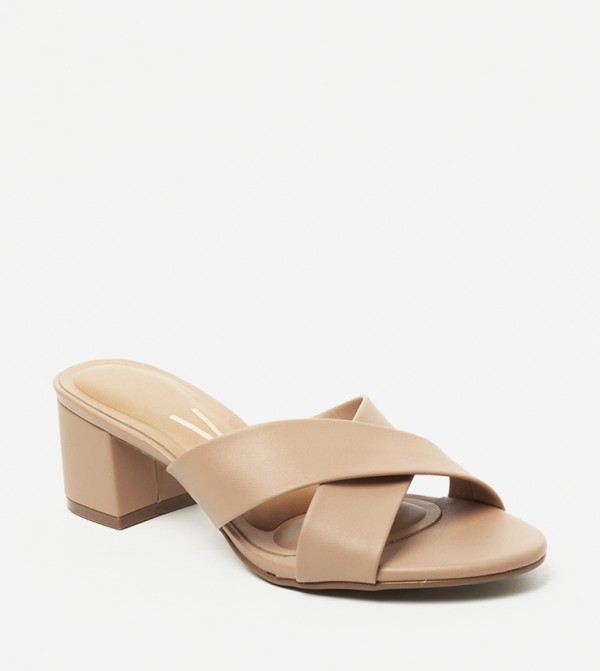 EMMELINE Criss-Cross Block Heel Sandals