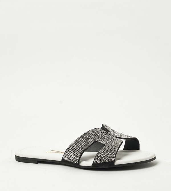 ADALEE Embellished Flat Sandals