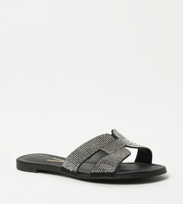 VIOLETA Embellished Flat Sandals