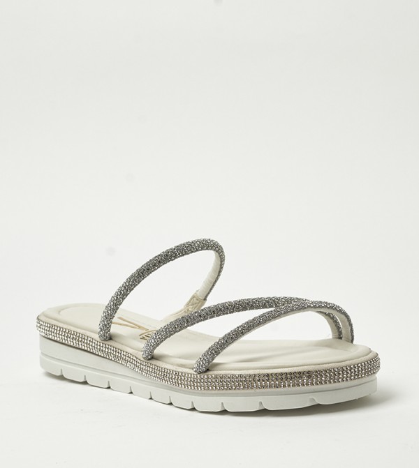 BIRDIE Embellished Flatform Sandals