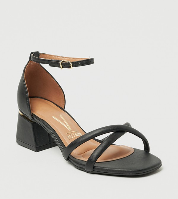 INDIGO Ankle Strap Block Heel Sandals