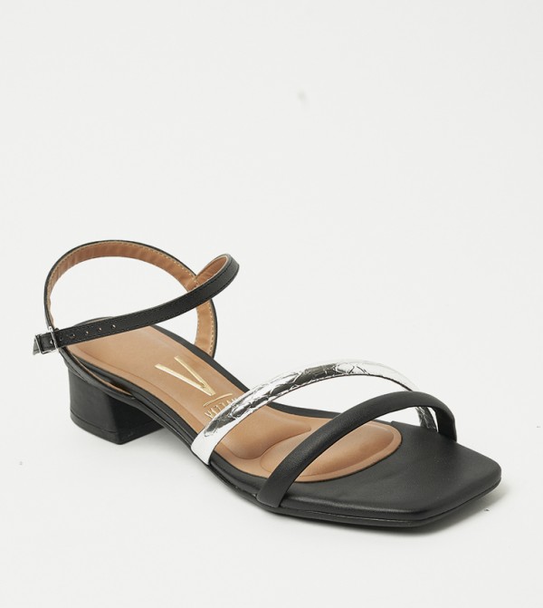 NYOMI Low Block Heel Sandals