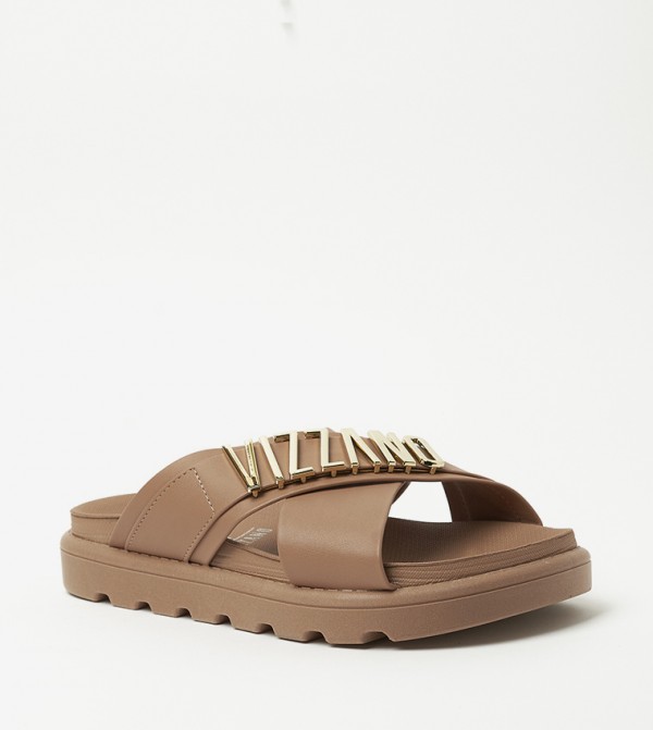 SAMIRA Metal Accent Flatform Sandals