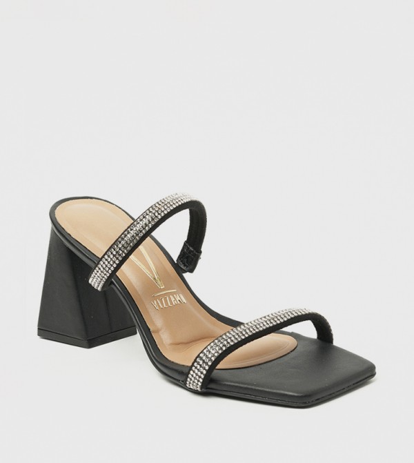 ETTA Embellished Block Heel Sandals