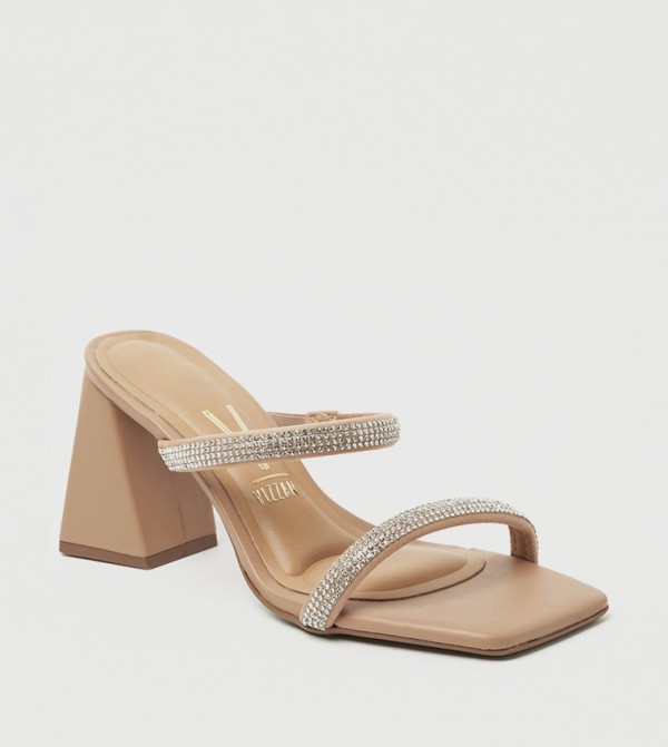STORMI Embellished Block Heel Sandals