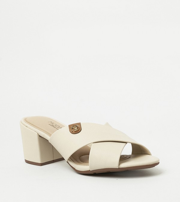PIOTR Criss-Cross Block Heel Sandals