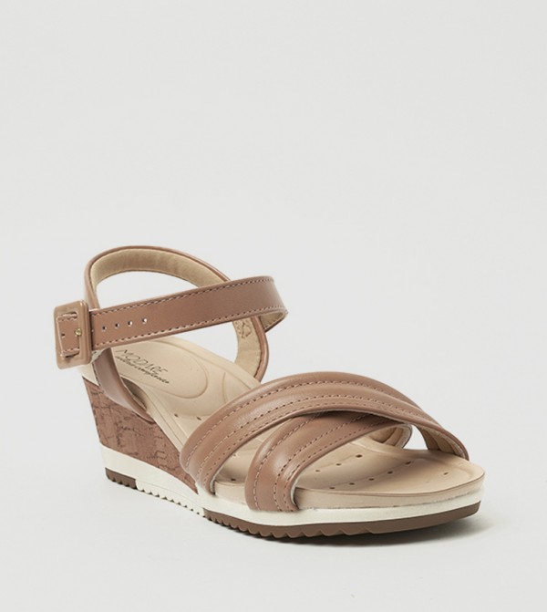 EVANGELINE Ankle Strap Wedge Sandals