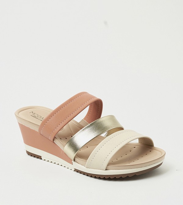 AURORA Color Block Wedge Sandals