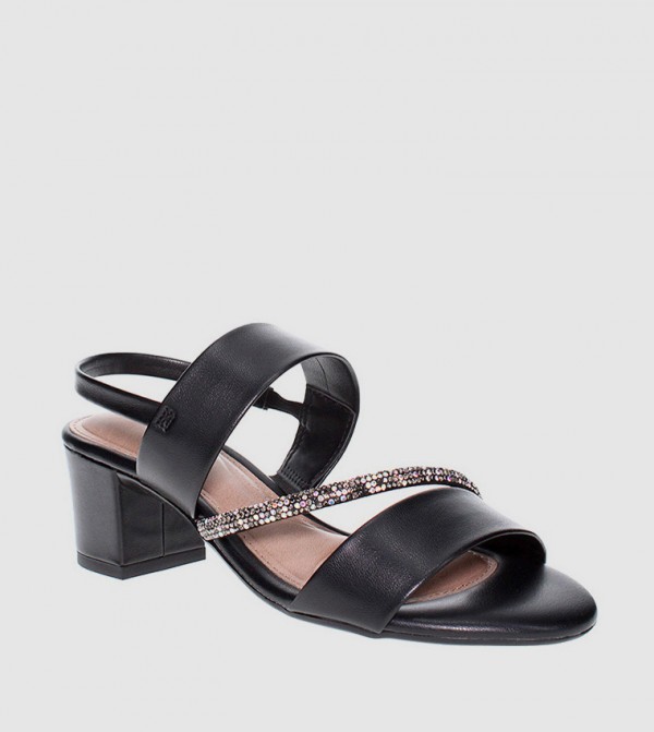 MARCELLUS Embellished Block Heel Sandals
