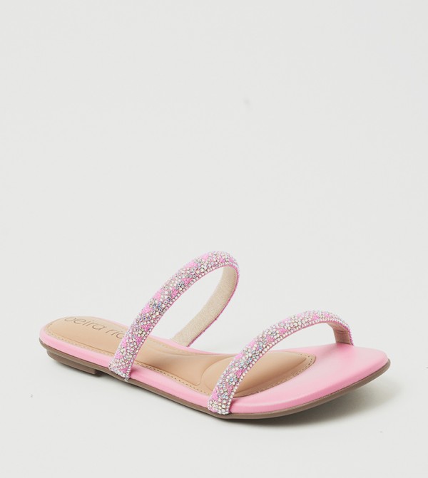 EVANGELINE Embellished Flat Sandals