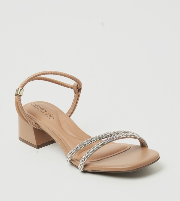 SELENE Embellished Block Heel Sandals