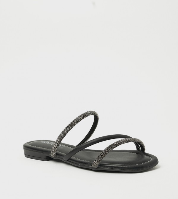 KENNA Embellished Flat Sandals