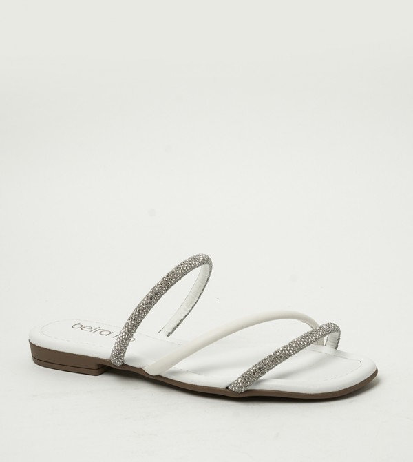 FLORENCE Embellished Flat Sandals