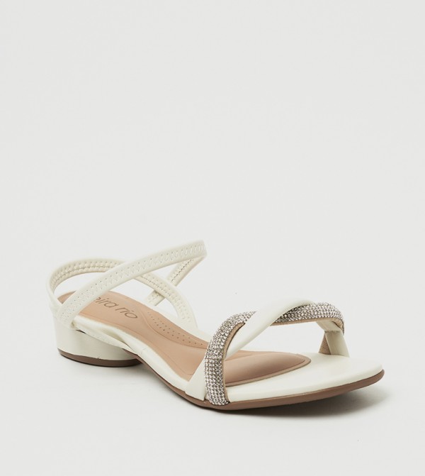 HADLEE Embellished Low Heel Sandals