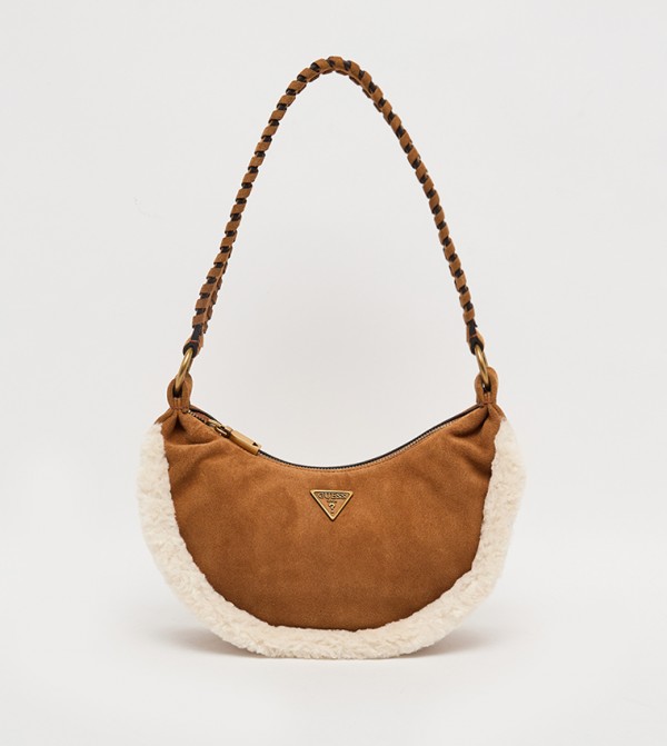 AMITA Fur Detail Shoulder Bag