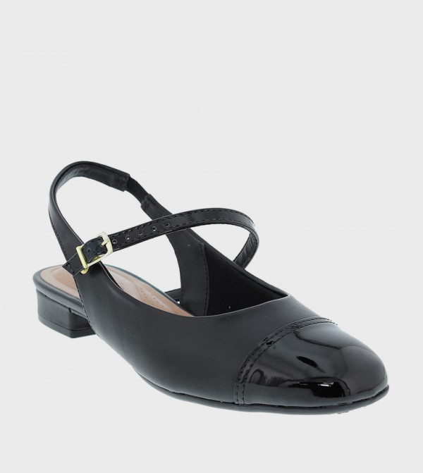 Buckle Strap Slingback Pumps