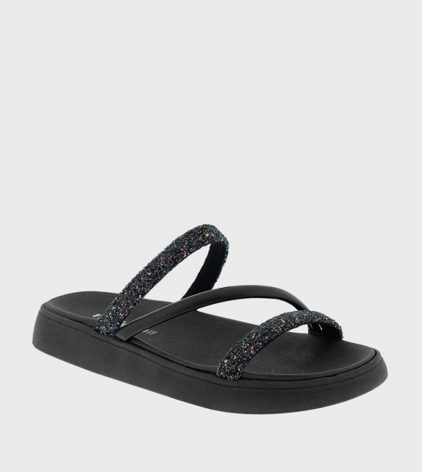 Embellished Open Toe Flatform Sandals