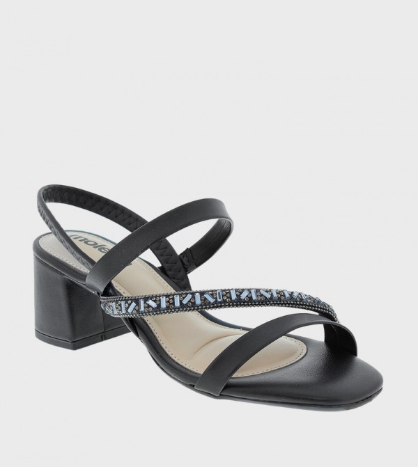 Embellished Open Toe Heel Sandals