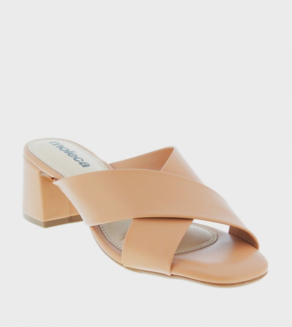 Textured Open Toe Heel Sandals