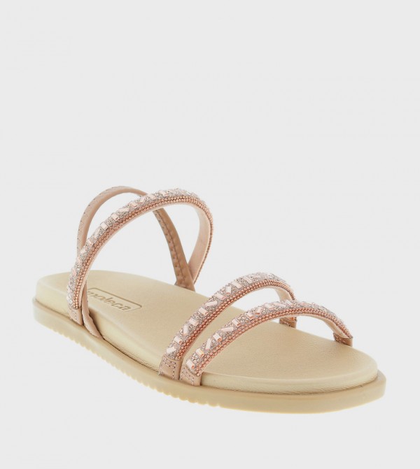 Embellished Strappy Flat Sandals