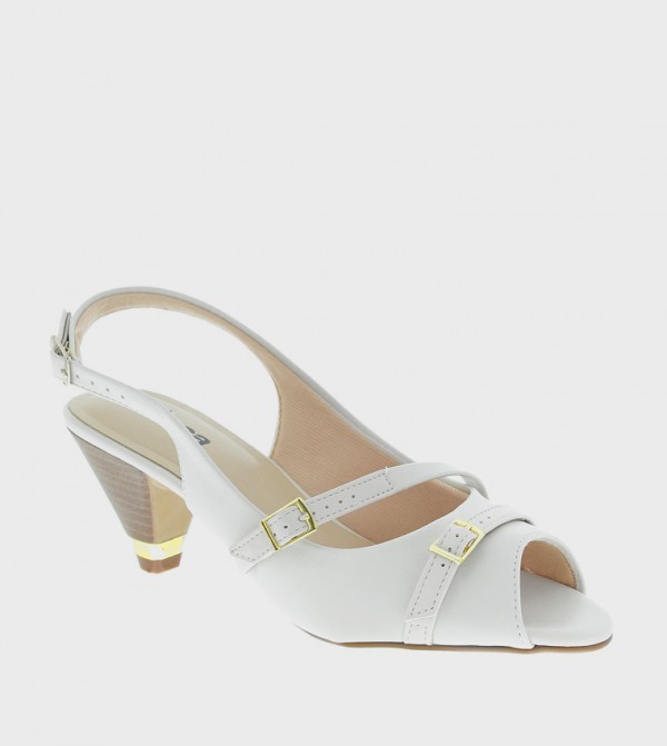 Peep Toe Slingback Heel Sandals