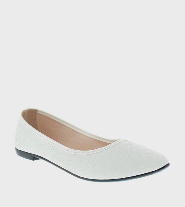 Textured Slip-On Ballerinas