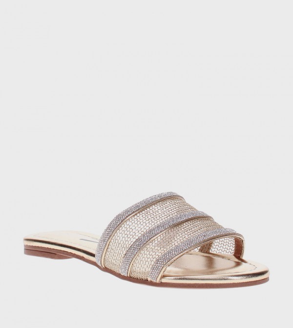 Embellished Open Toe Flat Sandals